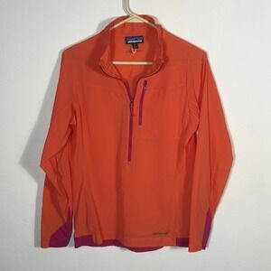 Patagonia Womens Thin Layer Windbreaker‎ Running Jacket Orange Pink Size S